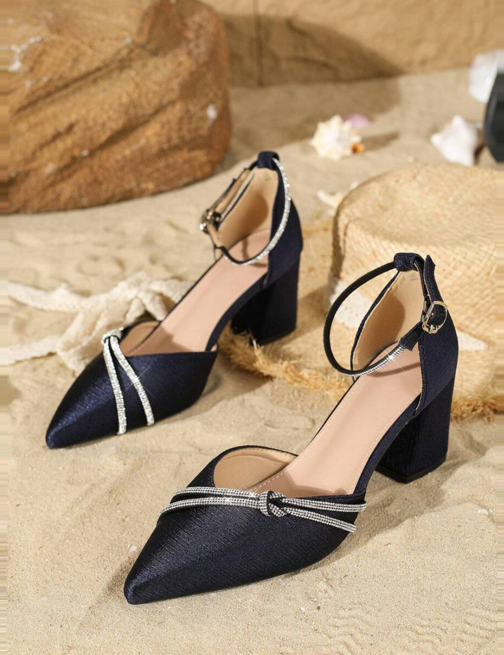Pantofi cu toc SHEIN, albastru