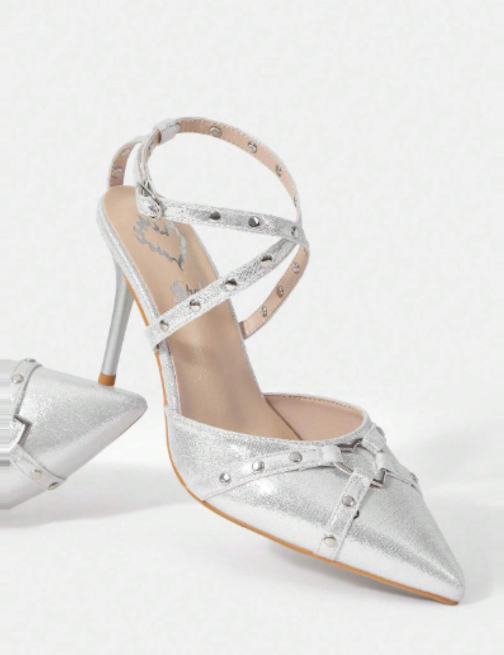 Pantofi cu toc SHEIN, gri