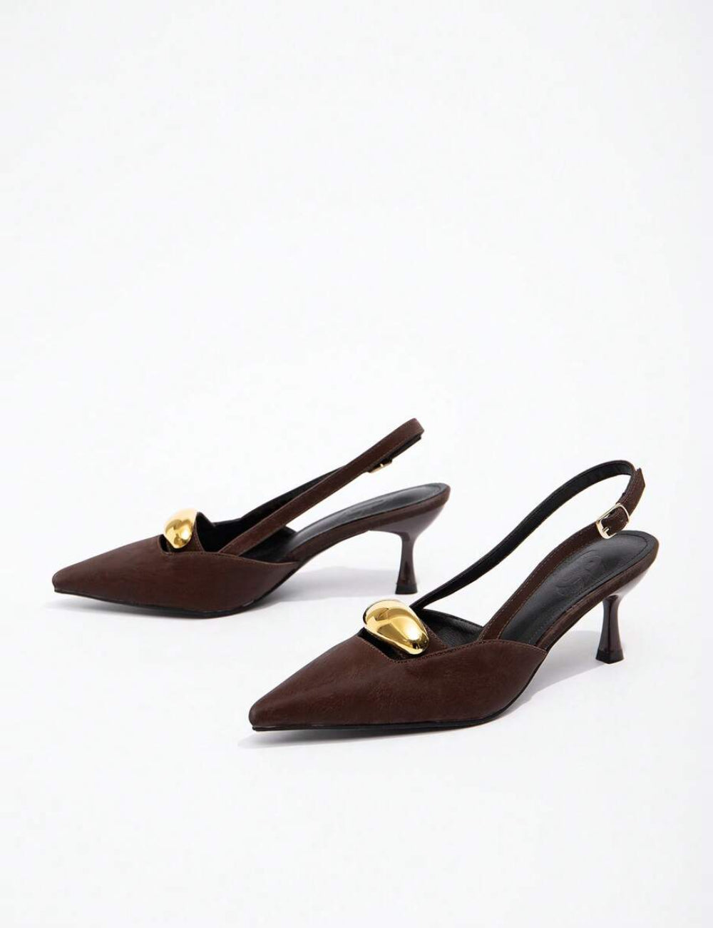 Pantofi cu toc Shein, maro