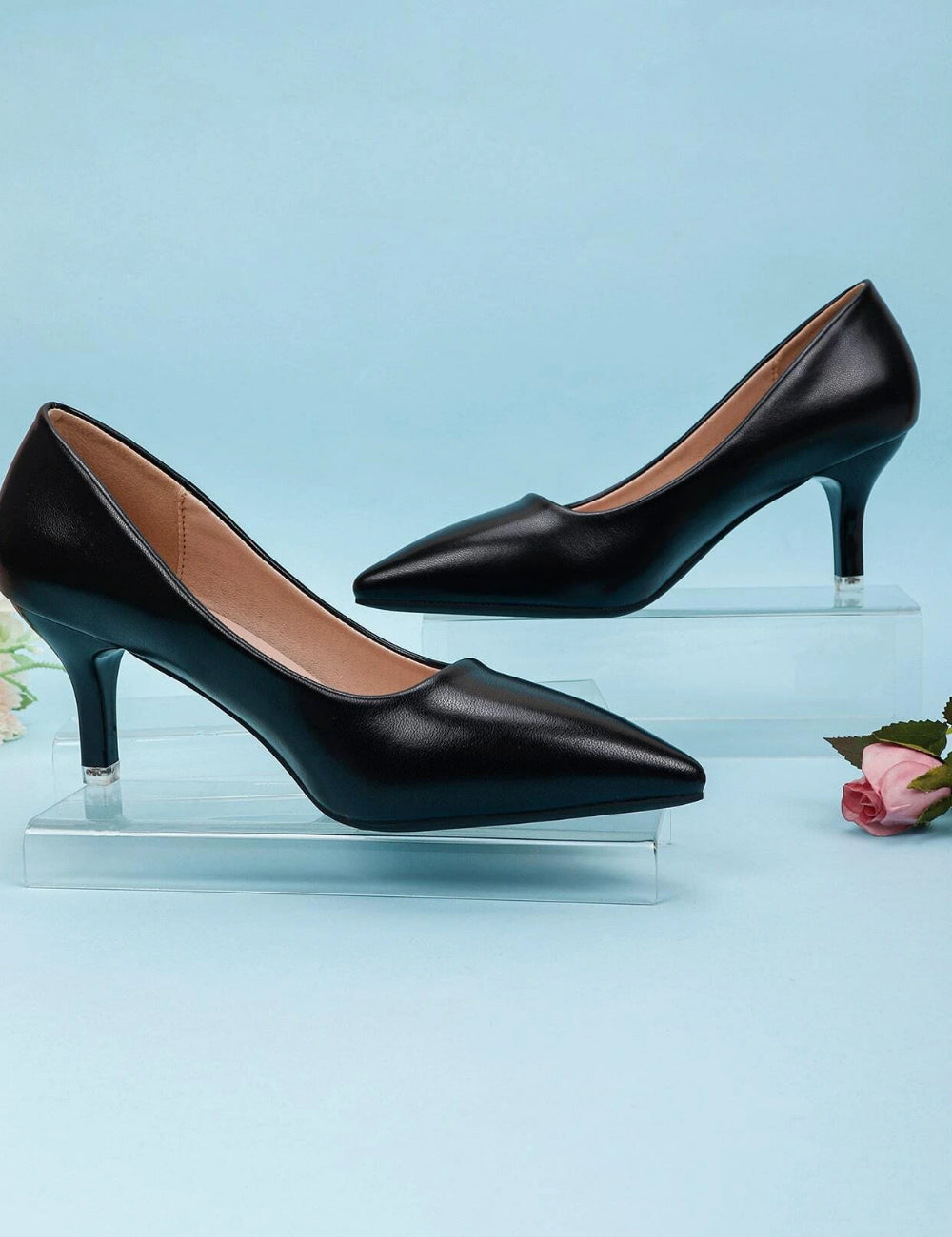 Shein magassarkú cipők, fekete