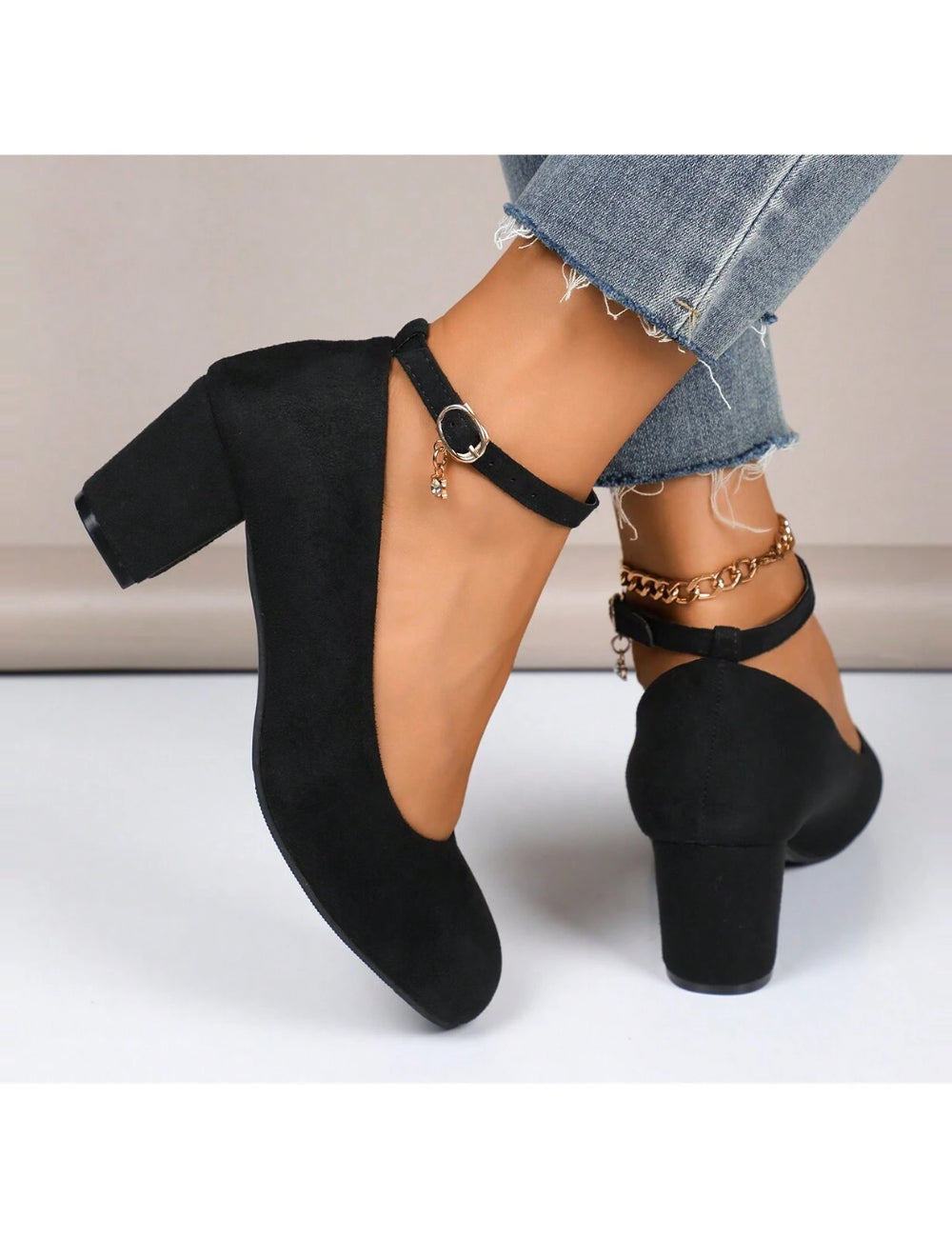 Pantofi cu toc Shein, negru