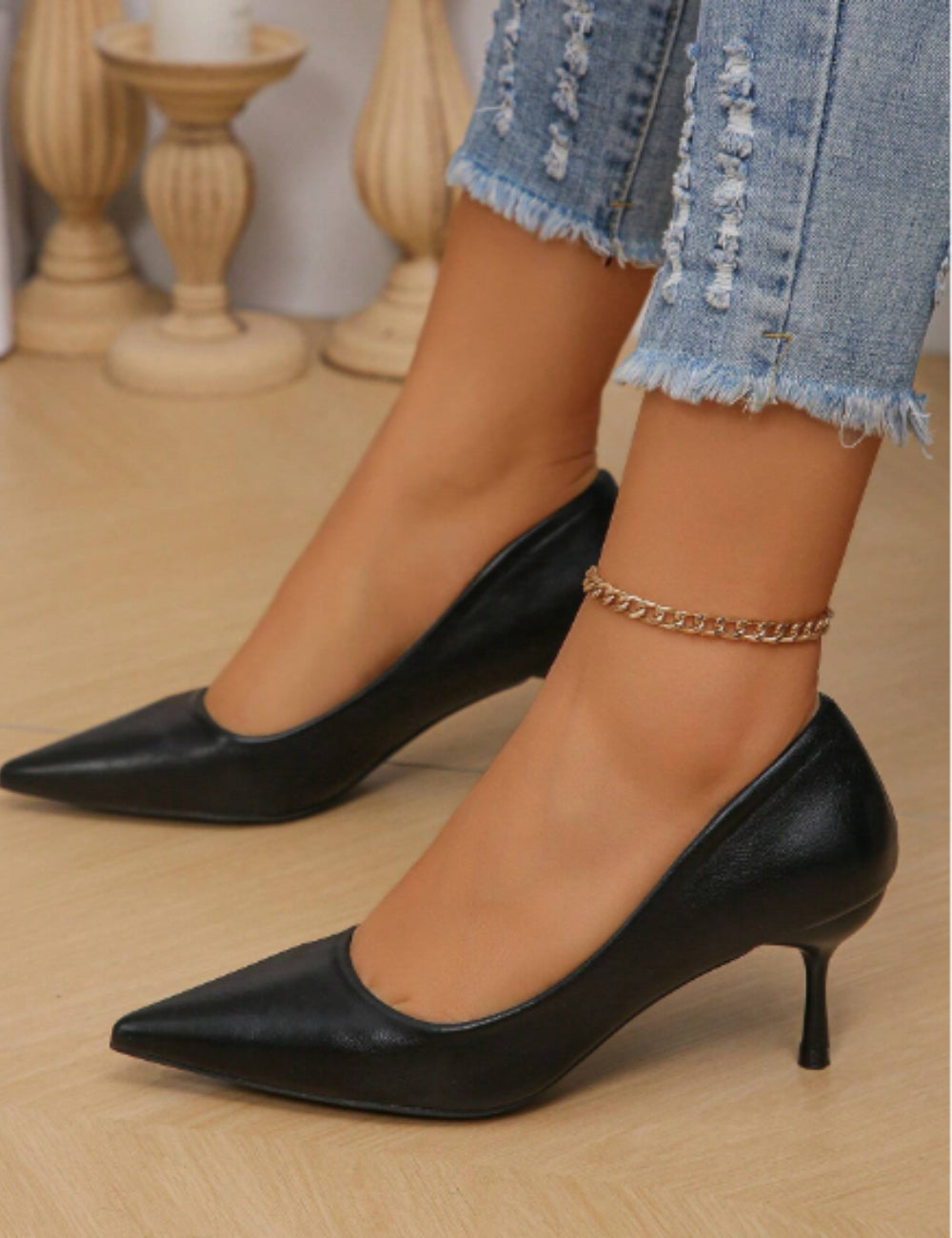 Pantofi cu toc Shein, negru