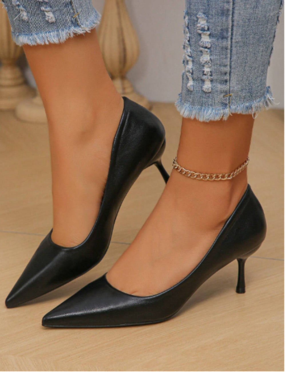 Pantofi cu toc Shein, negru