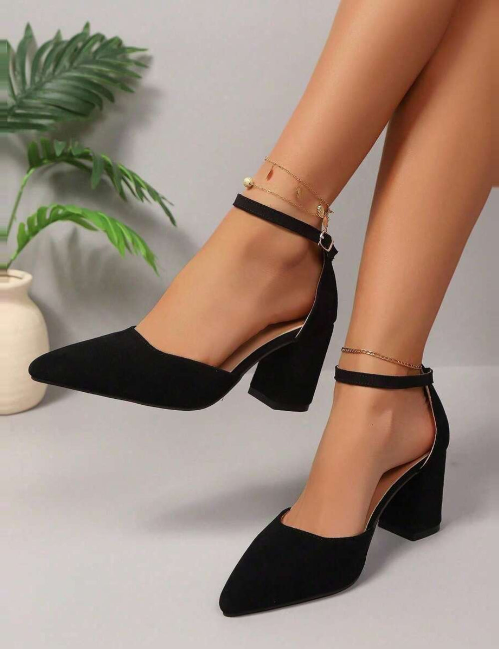 Pantofi cu toc SHEIN, negru