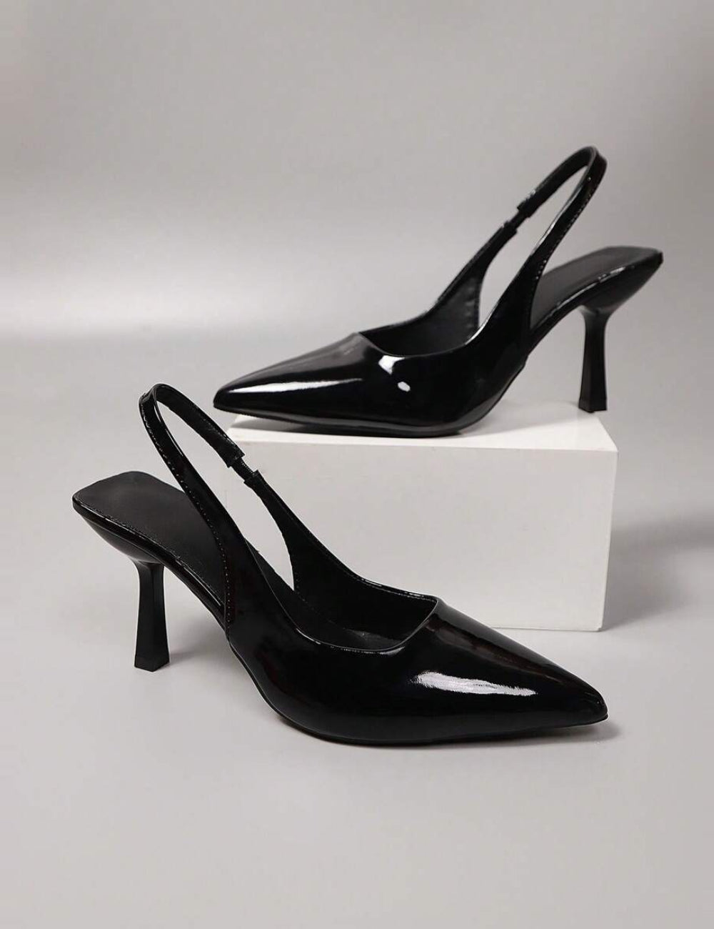 Pantofi cu toc SHEIN, negru