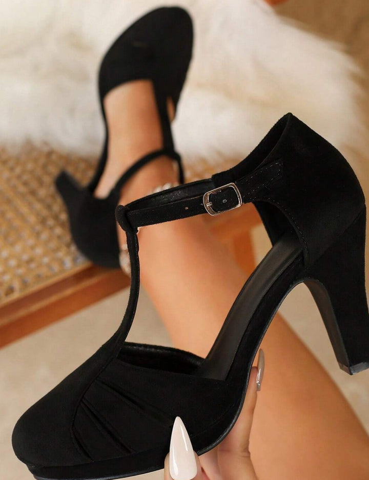 Pantofi cu toc SHEIN, negru