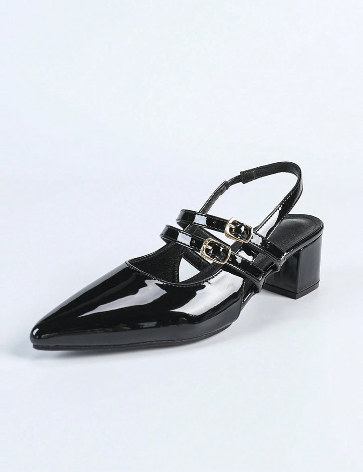 Pantofi cu toc Shein, negru