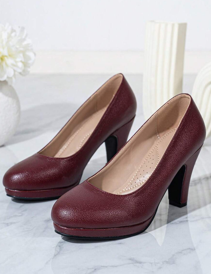 Shein High Heels, Burgundy
