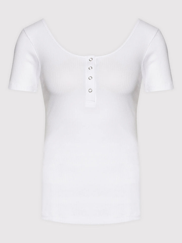 Tricou PIECES, alb
