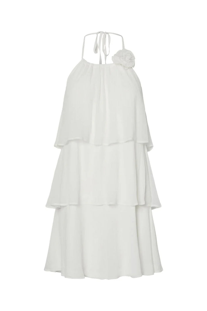 Rochie mini PIECES, alb