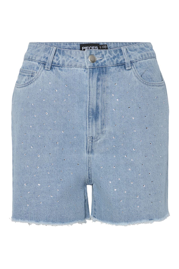 Pantaloni scurți de blugi PIECES, albastru