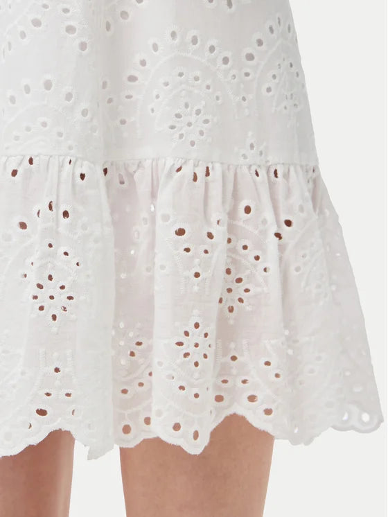 Rochie midi PIECES, alb
