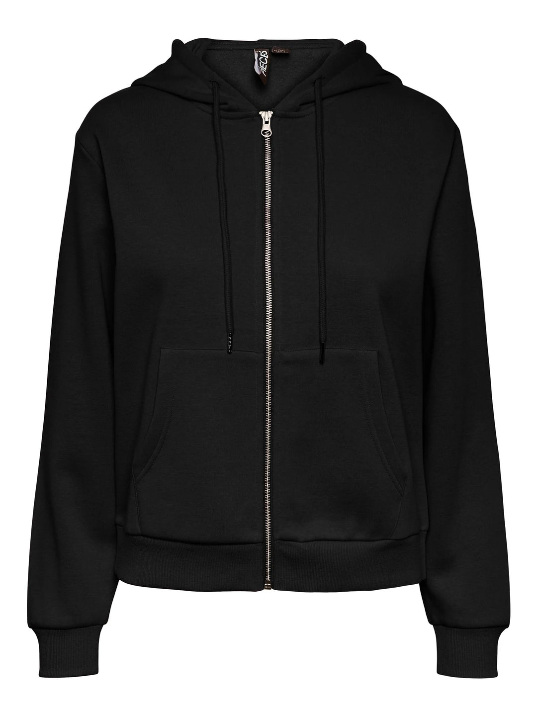 Hanorac cu fermoar PIECES, negru