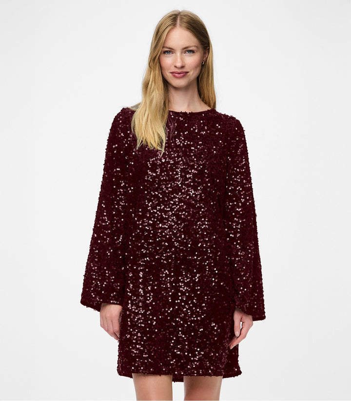 Rochie mini PIECES, vișiniu