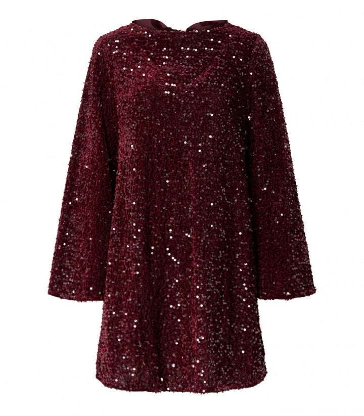 Rochie mini PIECES, vișiniu