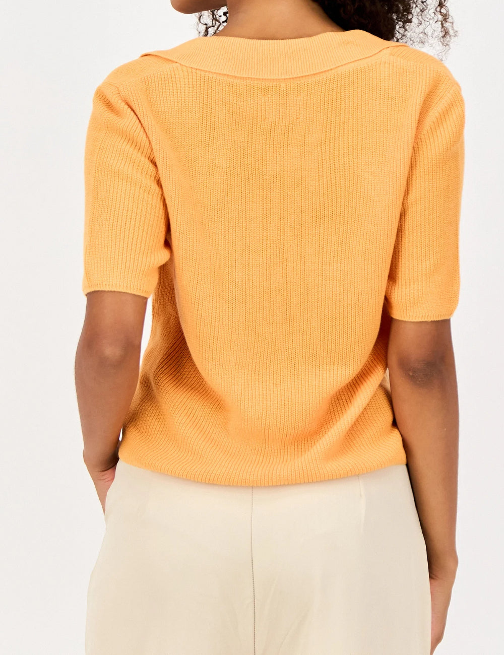 Pulover cu mânecă scurtă ASOS, portocaliu