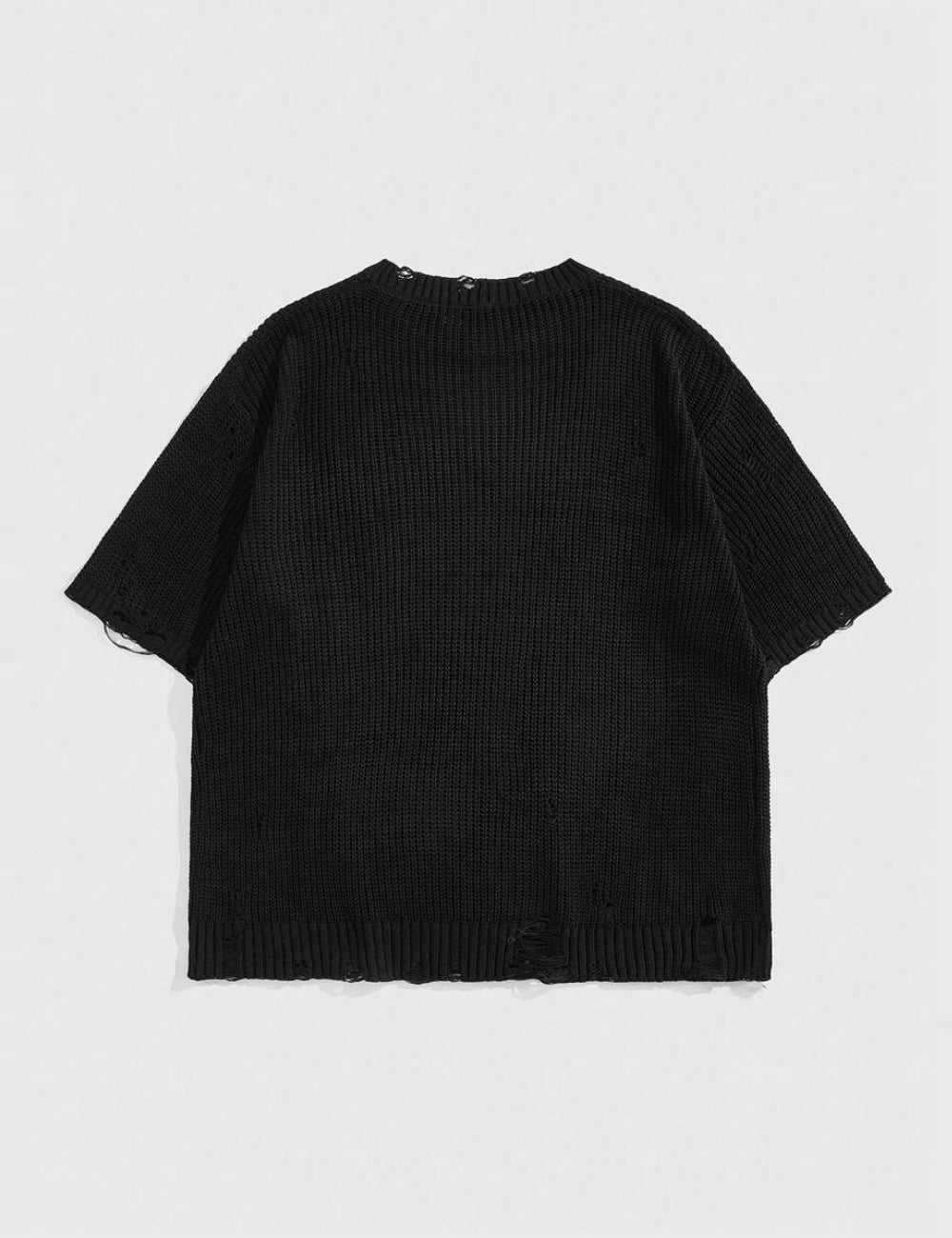 Pulover cu mânecă scurtă Shein, negru