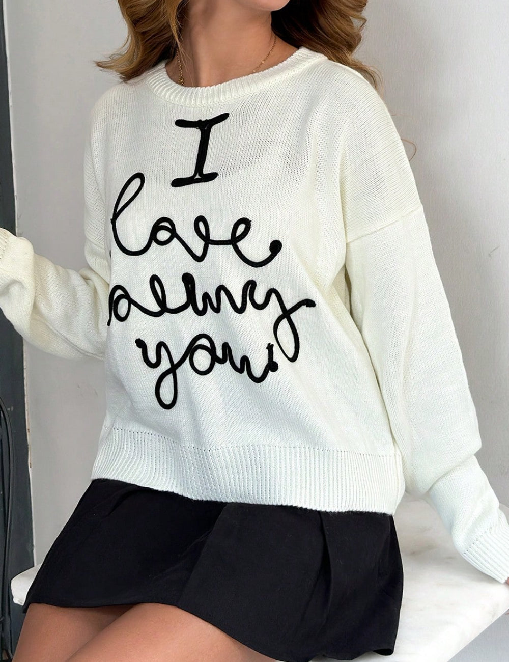 Pulover Shein, alb