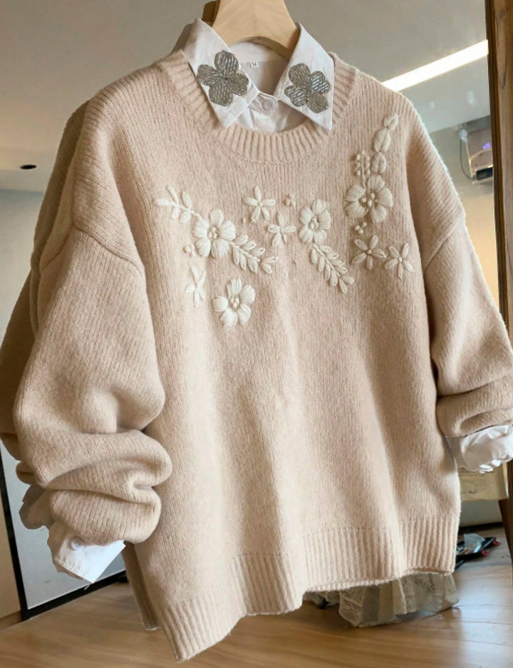 Pulover Shein, crem