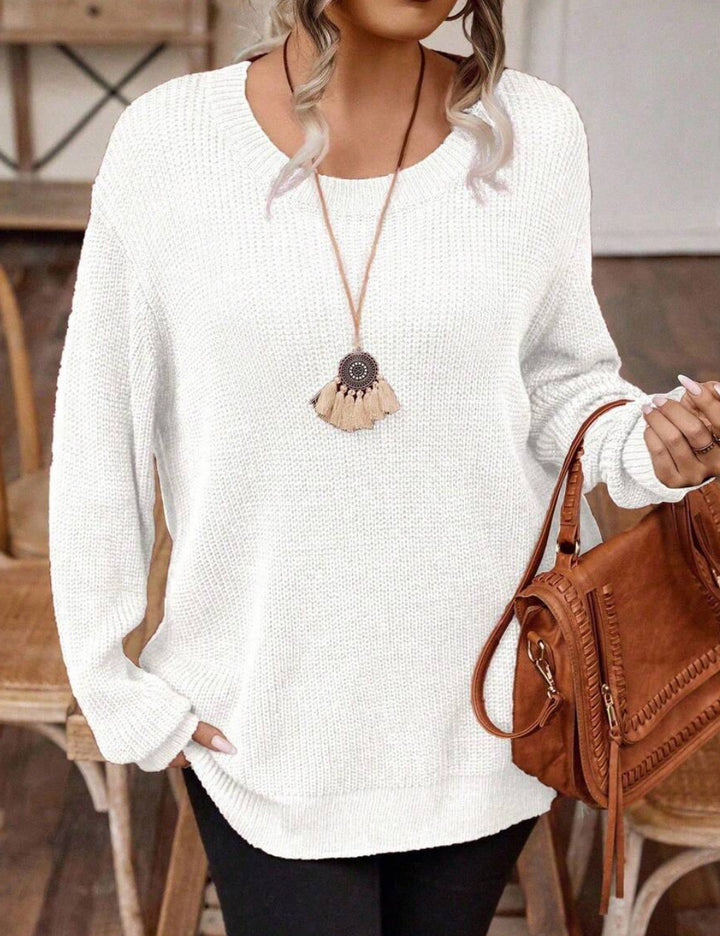 Pulover Shein Curve+, crem