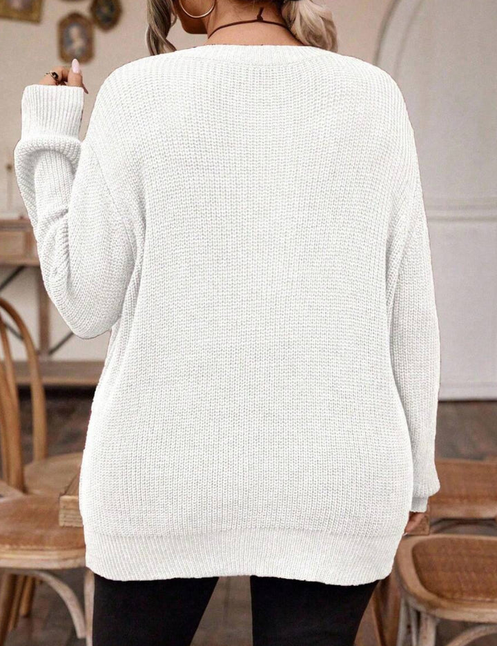 Pulover Shein Curve+, crem