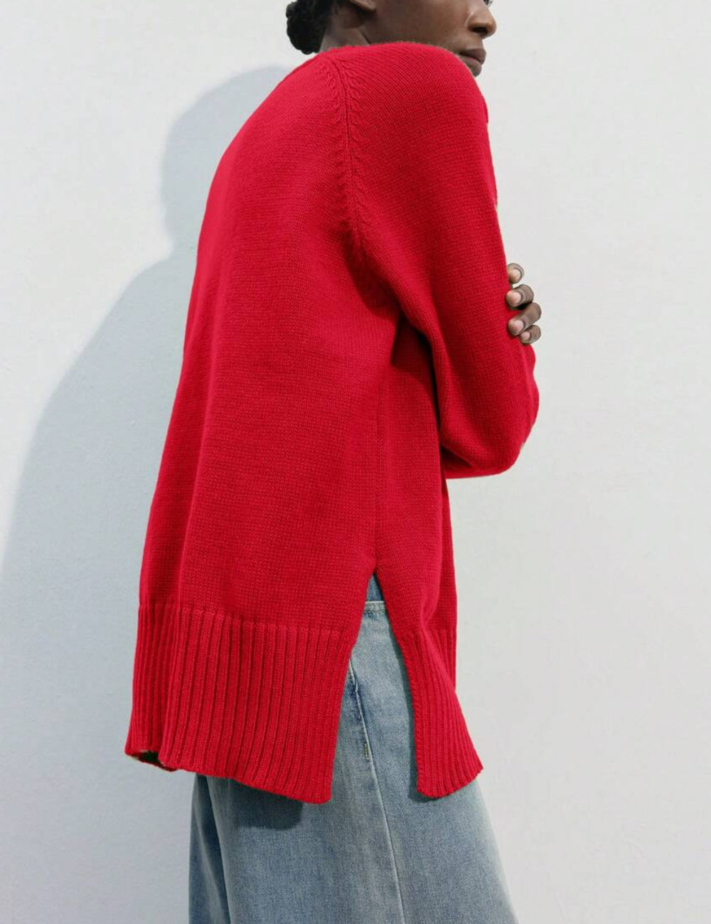 Shein pulóver, piros