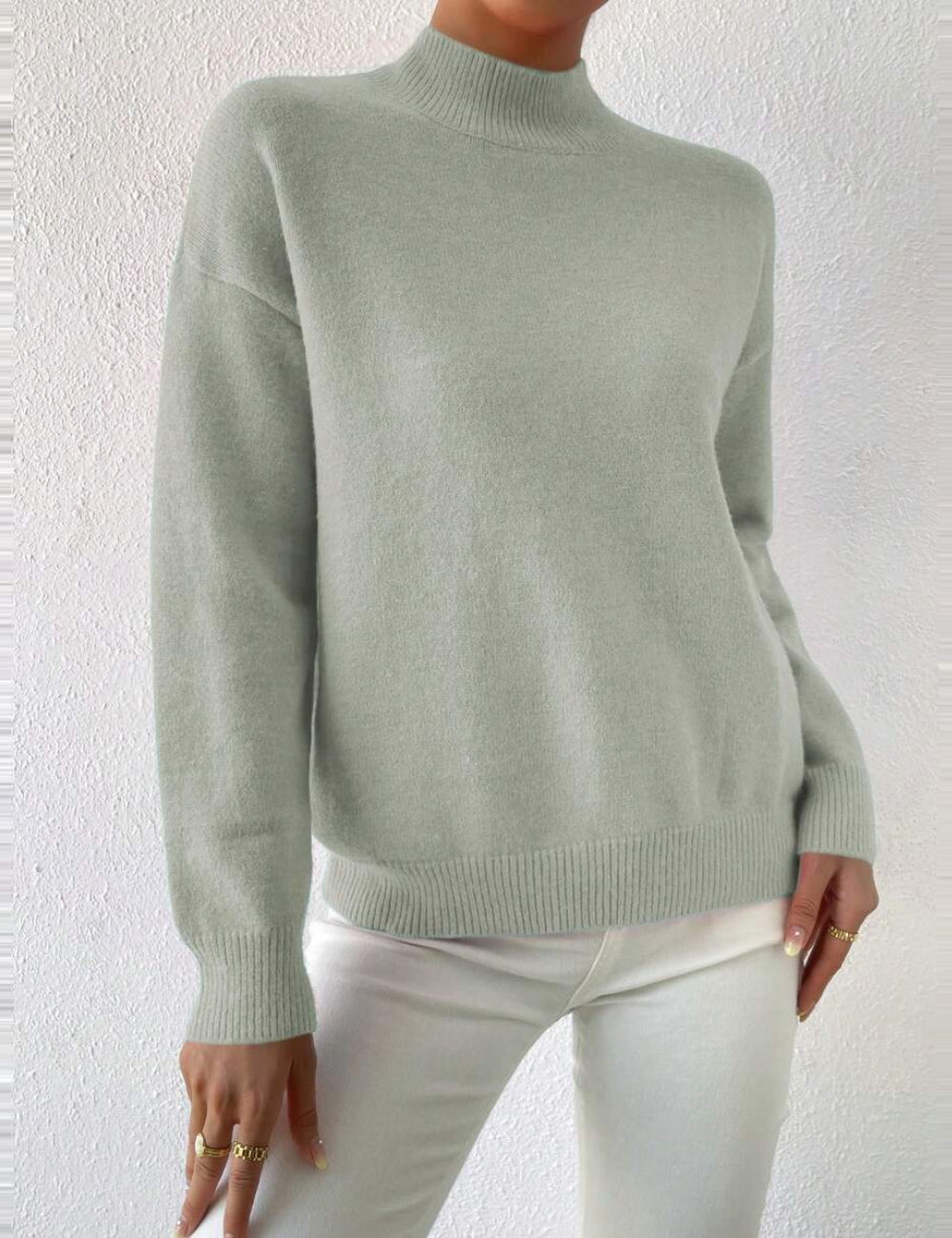 Shein pulóver, mentazöld