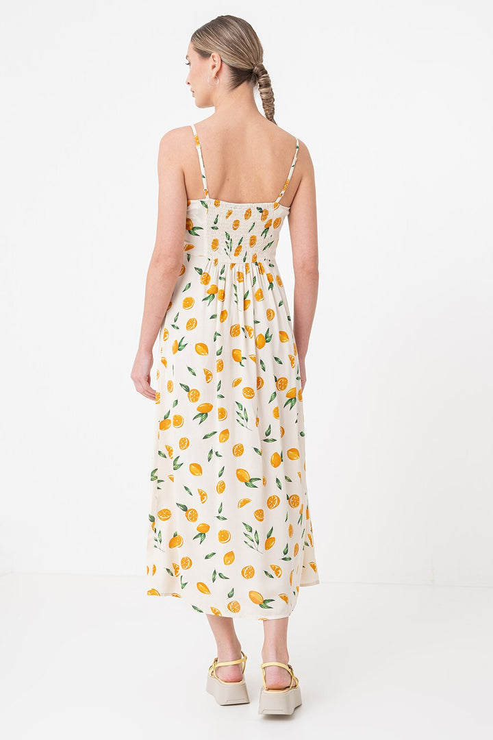 Rochie midi PIECES, crem