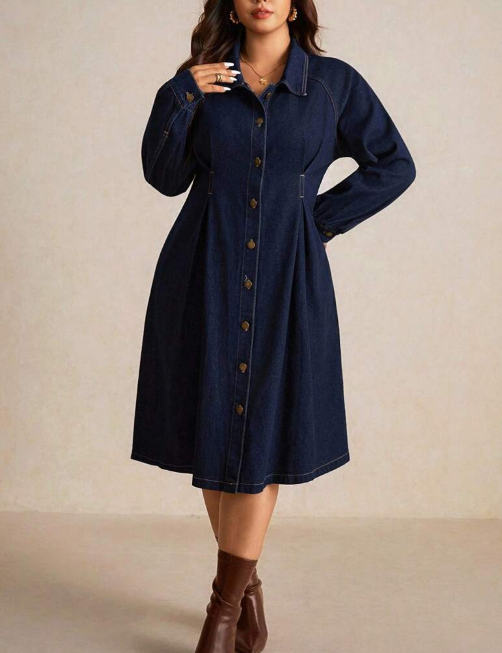 Rochie de blugi Shein Curve+, albastru