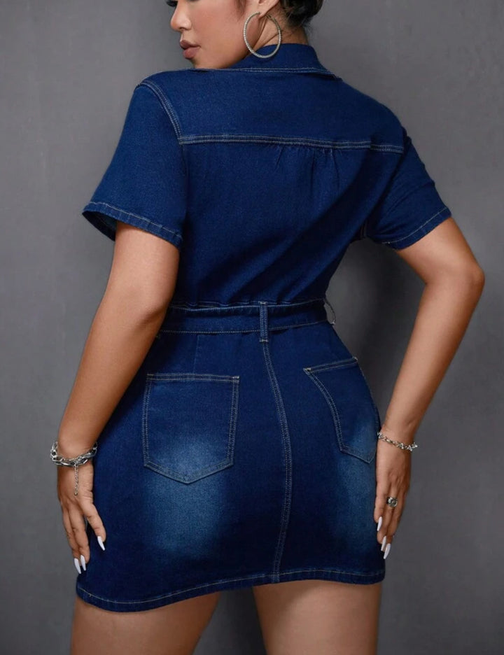 Rochie de blugi Shein Curve+, albastru