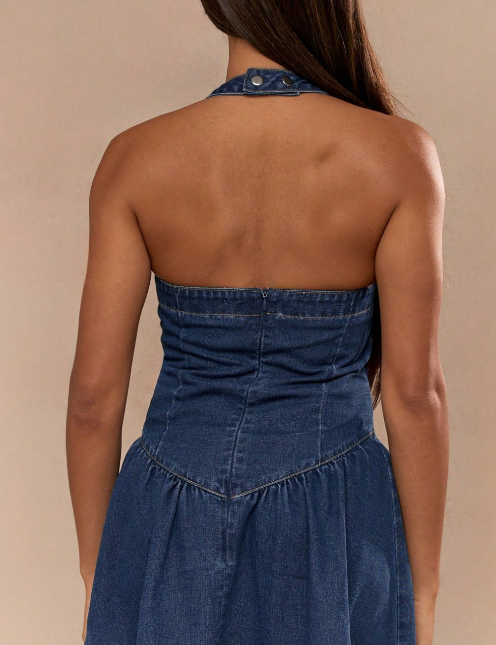 Shein Missguided kék farmerruha