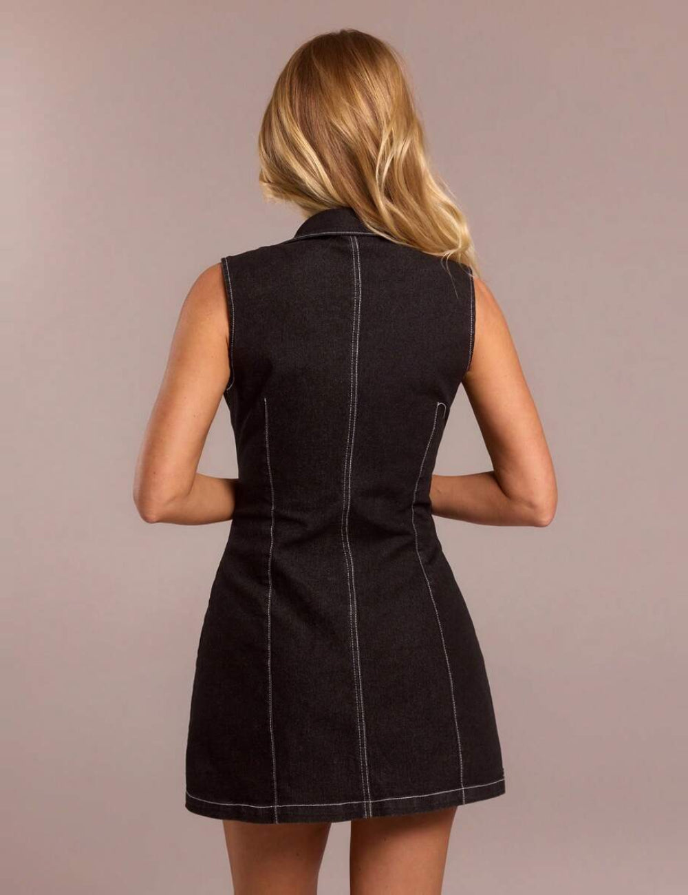 Shein Forever 21 fekete farmerruha