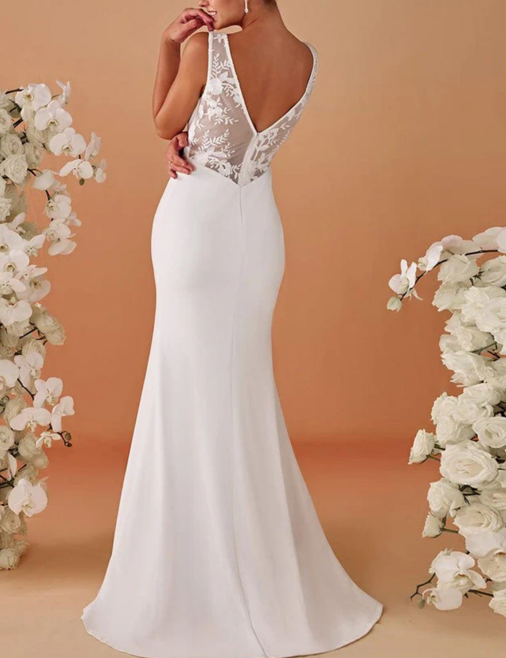 Rochie de mireasă Shein Ever Pretty, alb