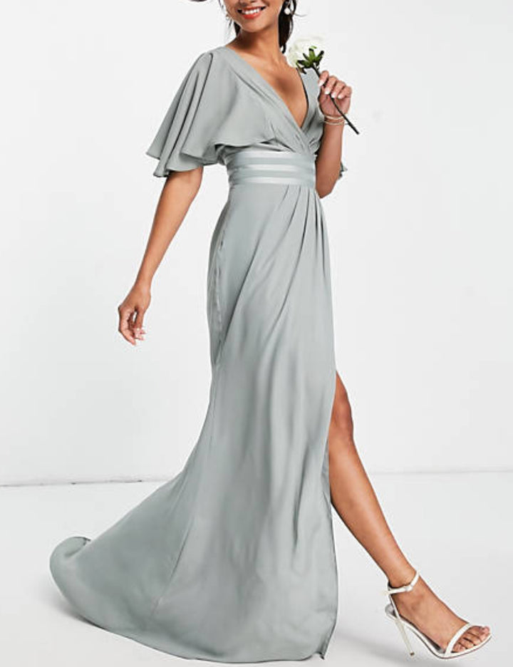 Rochie de ocazie ASOS, verde maslina