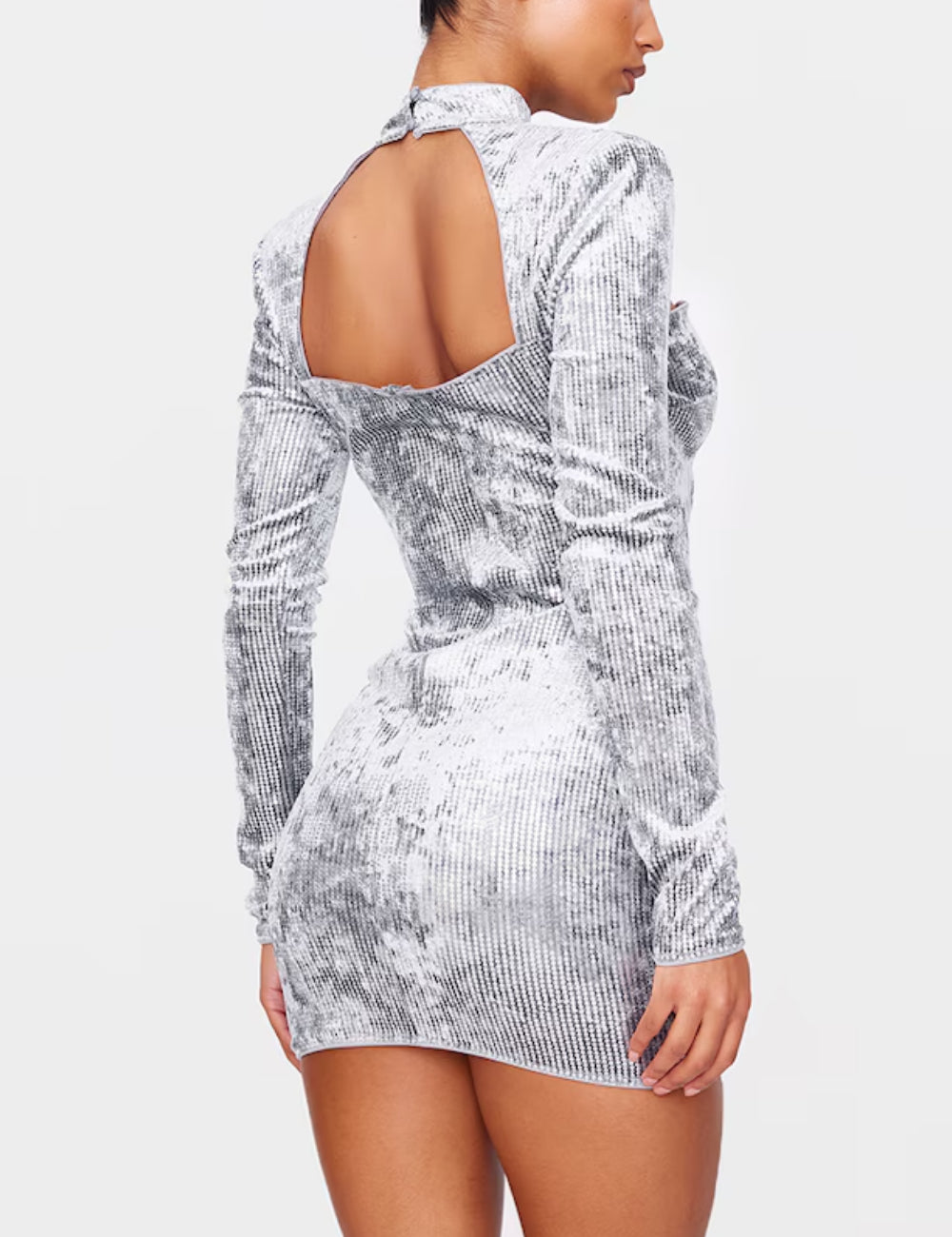 Rochie de ocazie PRETTYLITTLETHING, argintiu