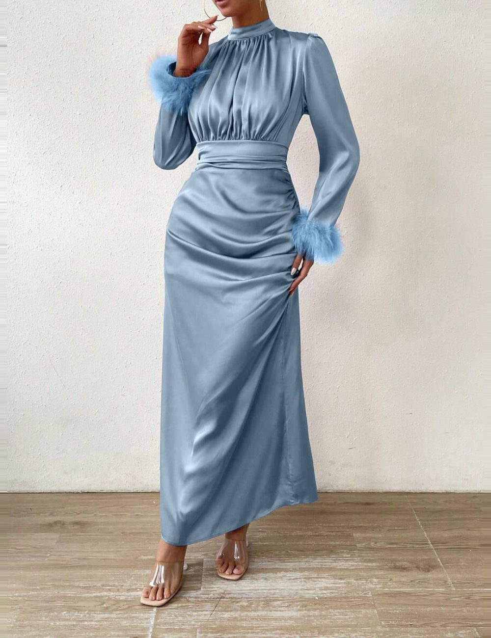 Shein Curve+ alkalmi ruha, kék