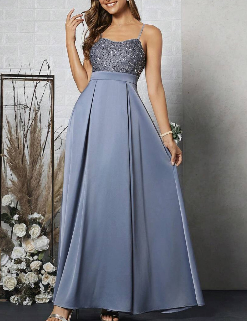 Rochie de ocazie Shein, albastru