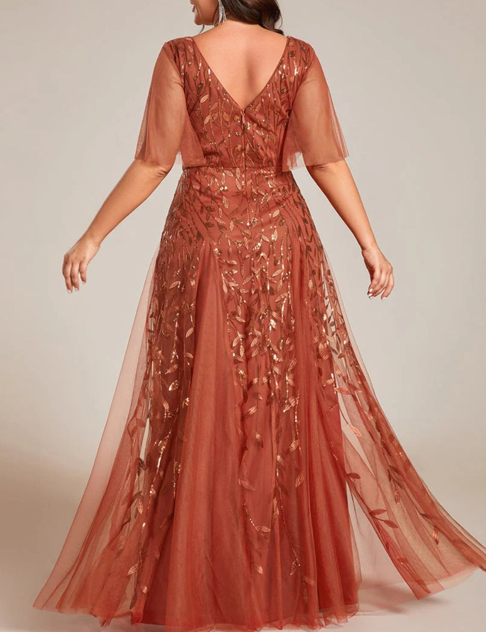 Shein Ever Pretty Occasion Dress, Brick Red
