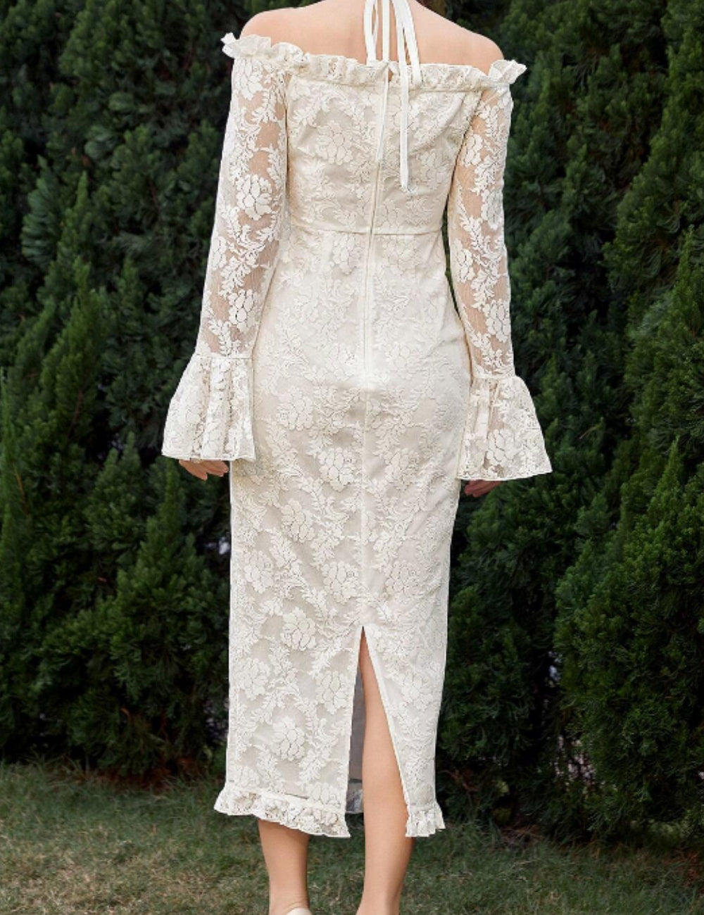 Rochie de ocazie SHEIN, crem