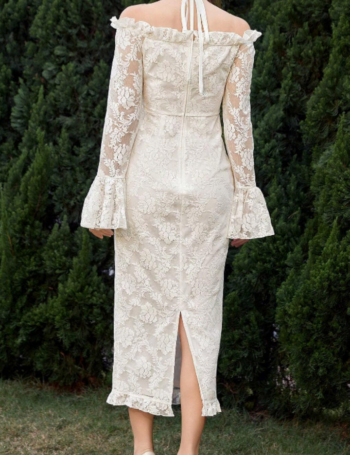 Rochie de ocazie SHEIN, crem