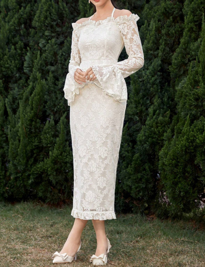 Rochie de ocazie SHEIN, crem