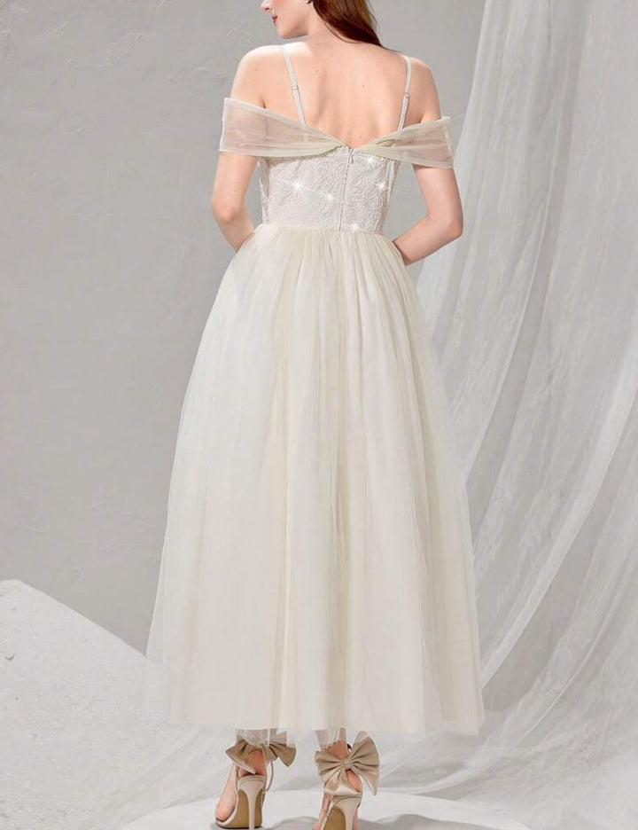 Rochie de ocazie Shein, crem