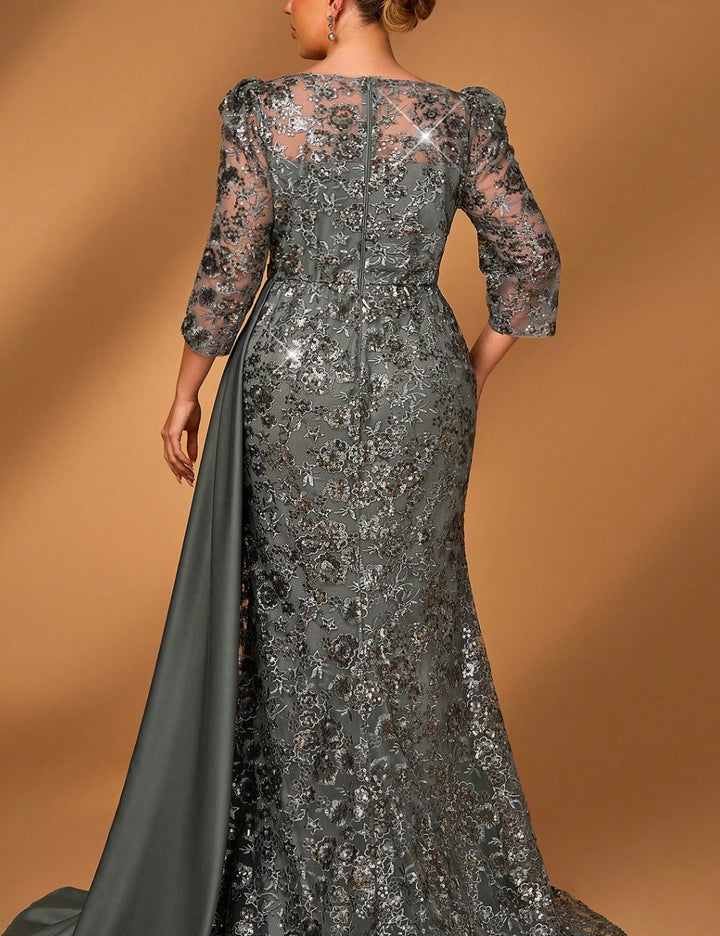 Rochie de ocazie Shein Curve+, gri