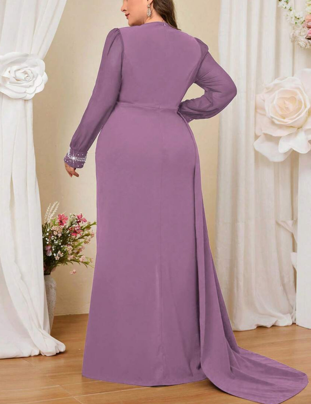 Rochie de ocazie Shein Curve+, mov