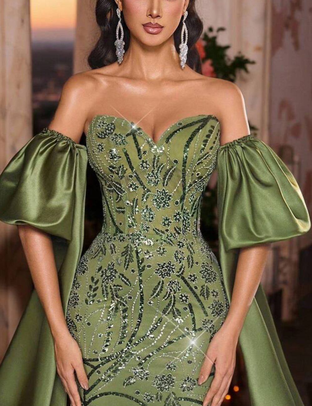 Rochie de ocazie SHEIN, verde