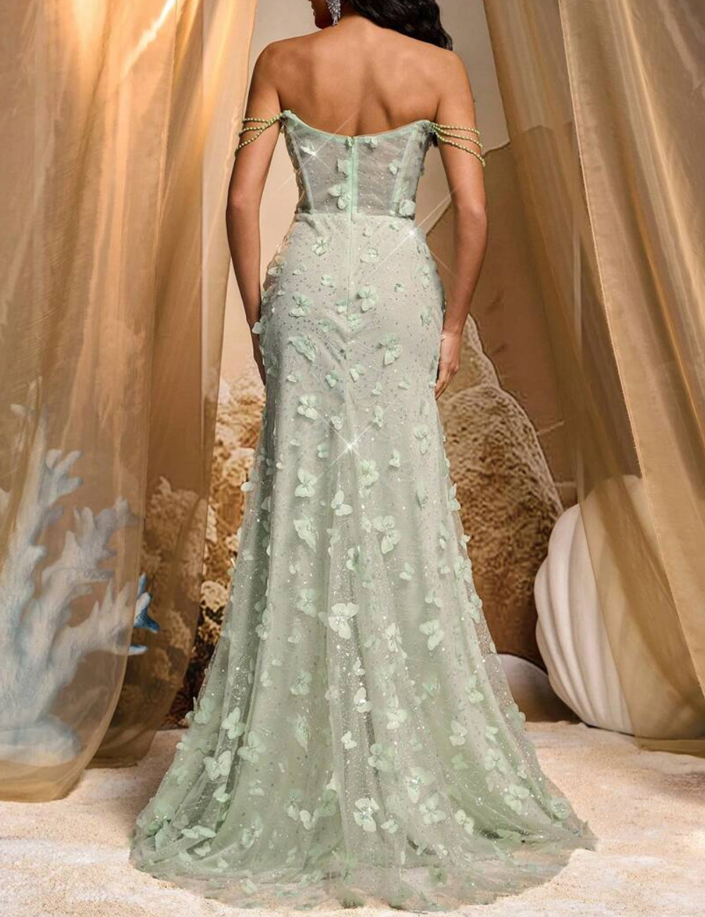 Rochie de ocazie Shein, verde
