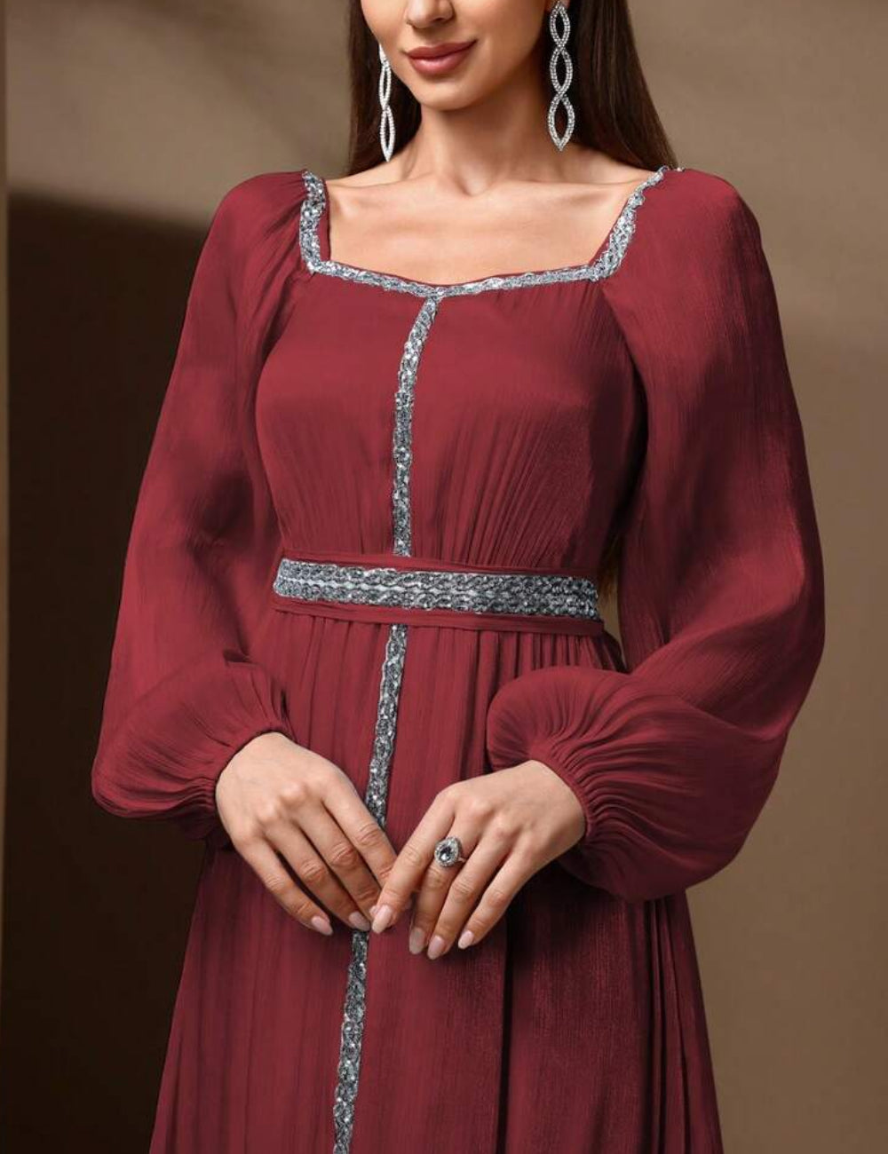 Rochie de ocazie Shein, vișiniu