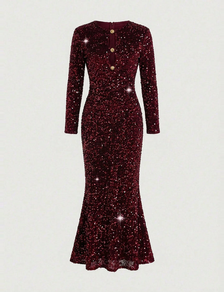 Rochie de ocazie Shein, vișiniu
