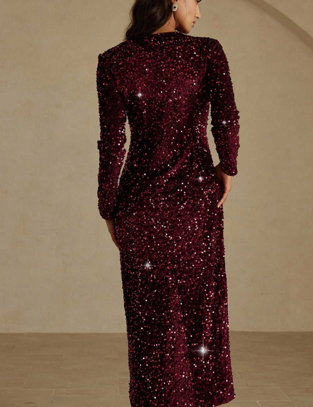 Rochie de ocazie Shein, vișiniu