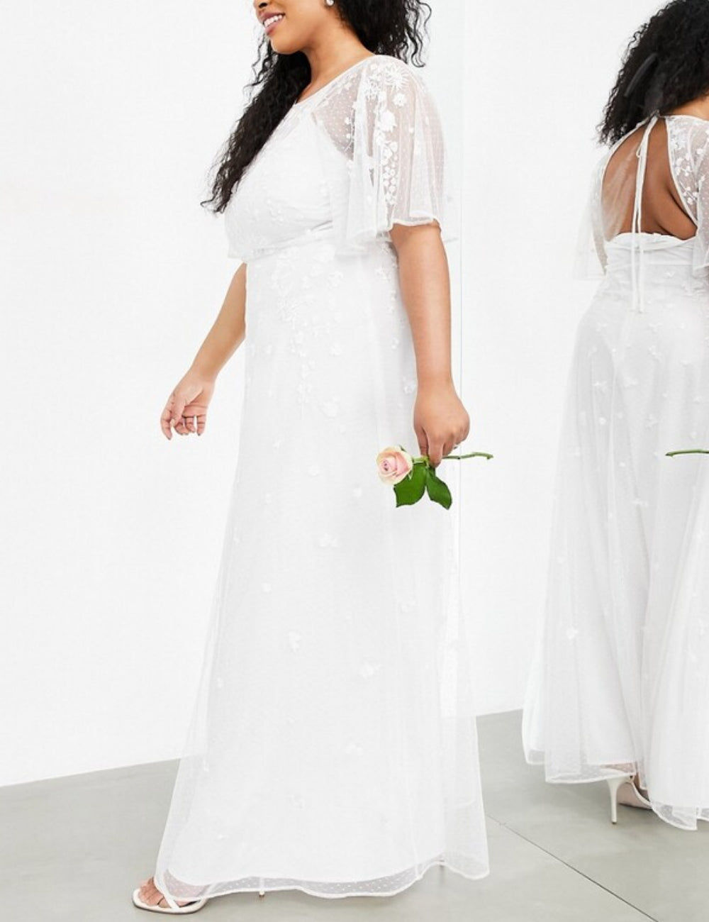 Rochie de ocazie și bridal ASOS, alb